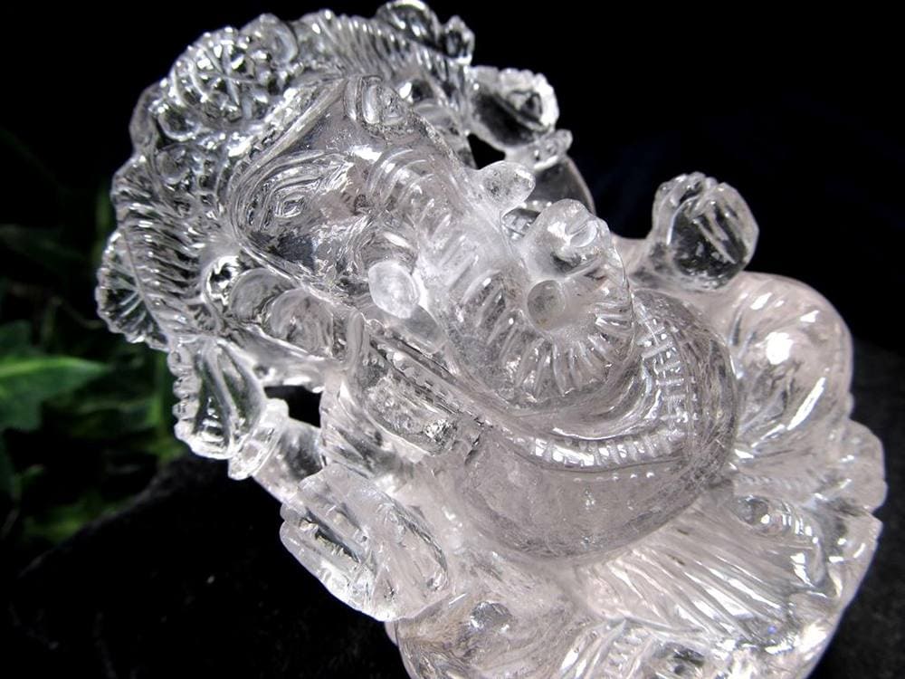 ガネーシャ 夢を叶える象 マニカラン水晶 ヒマラヤ水晶 天然石ガネーシャ