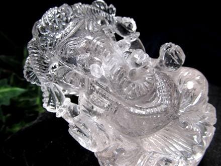 ガネーシャ 夢を叶える象 マニカラン水晶 ヒマラヤ水晶 天然石ガネーシャ