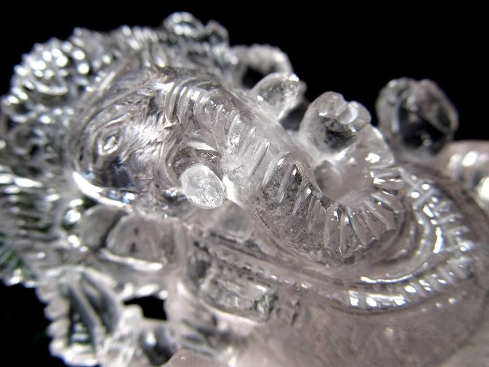 ガネーシャ 夢を叶える象 マニカラン水晶 ヒマラヤ水晶 天然石ガネーシャ