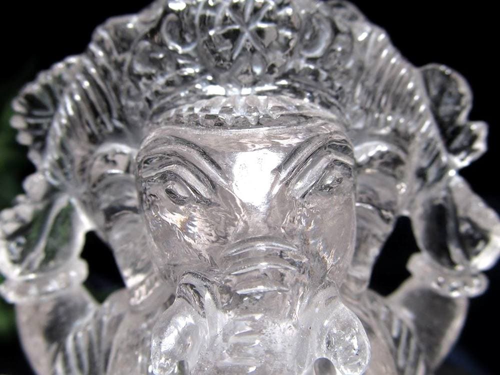 ガネーシャ 夢を叶える象 マニカラン水晶 ヒマラヤ水晶 天然石ガネーシャ