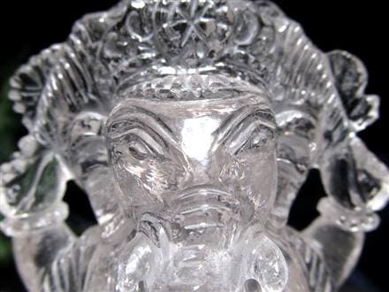 ガネーシャ 夢を叶える象 マニカラン水晶 ヒマラヤ水晶 天然石ガネーシャ