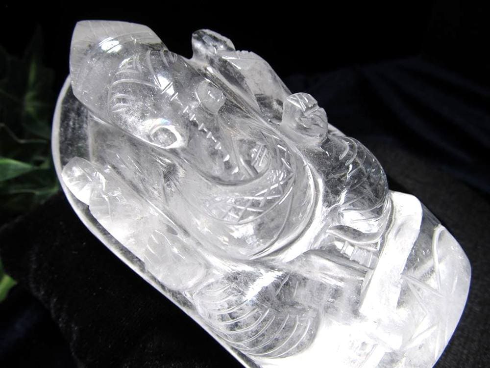 ガネーシャ 夢を叶える象 マニカラン水晶 ヒマラヤ水晶 天然石ガネーシャ