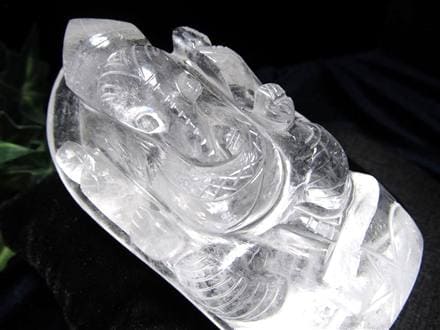 ガネーシャ 夢を叶える象 マニカラン水晶 ヒマラヤ水晶 天然石ガネーシャ