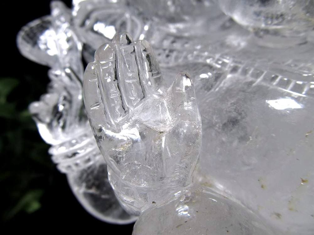 ガネーシャ 夢を叶える象 マニカラン水晶 ヒマラヤ水晶 天然石ガネーシャ