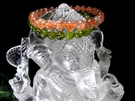 ガネーシャ 夢を叶える象 マニカラン水晶 ヒマラヤ水晶 天然石ガネーシャ