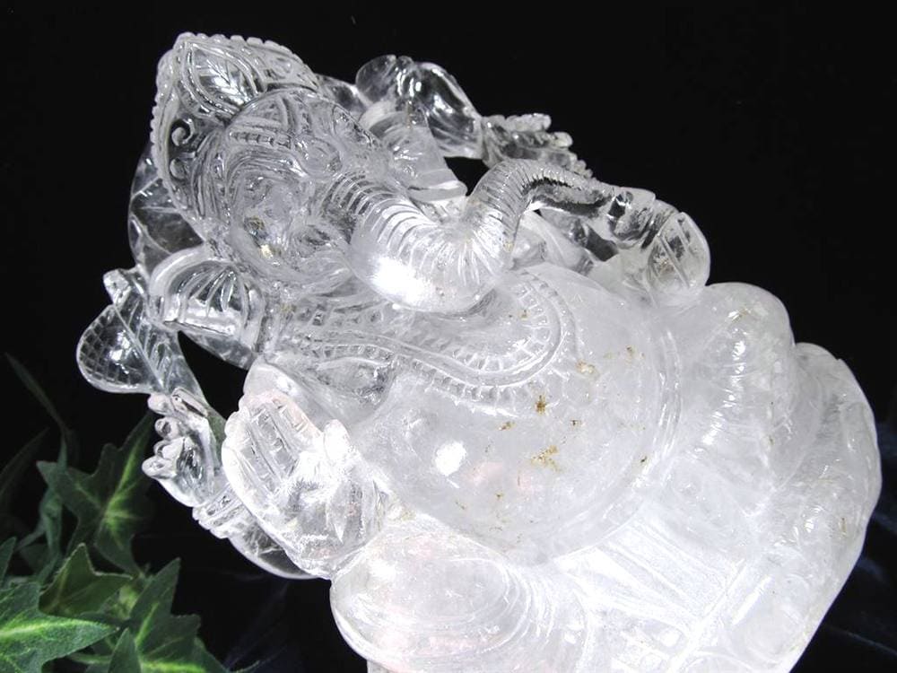 ガネーシャ 夢を叶える象 マニカラン水晶 ヒマラヤ水晶 天然石ガネーシャ