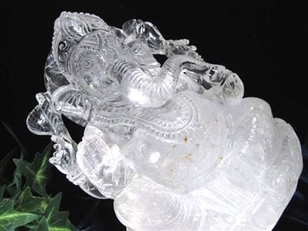 ガネーシャ 夢を叶える象 マニカラン水晶 ヒマラヤ水晶 天然石ガネーシャ