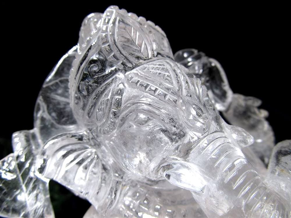 ガネーシャ 夢を叶える象 マニカラン水晶 ヒマラヤ水晶 天然石ガネーシャ