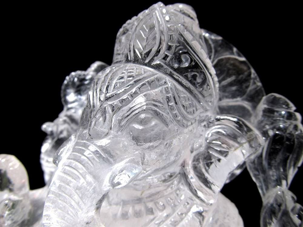 ガネーシャ 夢を叶える象 マニカラン水晶 ヒマラヤ水晶 天然石ガネーシャ