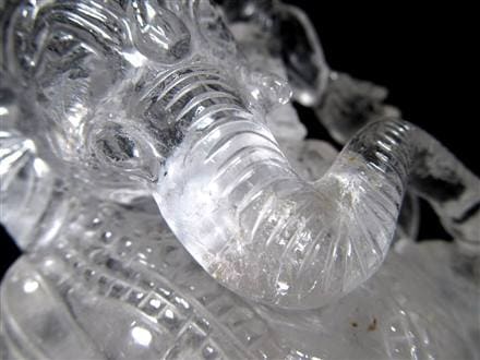 ガネーシャ 夢を叶える象 マニカラン水晶 ヒマラヤ水晶 天然石ガネーシャ