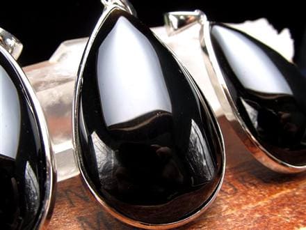 モリオン 黒水晶 チベット ペンダントトップ ネックレス