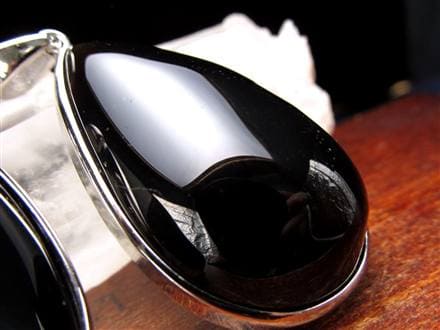 モリオン 黒水晶 チベット ペンダントトップ ネックレス