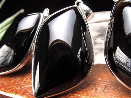 モリオン 黒水晶 チベット ペンダントトップ ネックレス