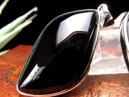 モリオン 黒水晶 チベット ペンダントトップ ネックレス