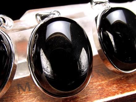 モリオン 黒水晶 チベット ペンダントトップ ネックレス