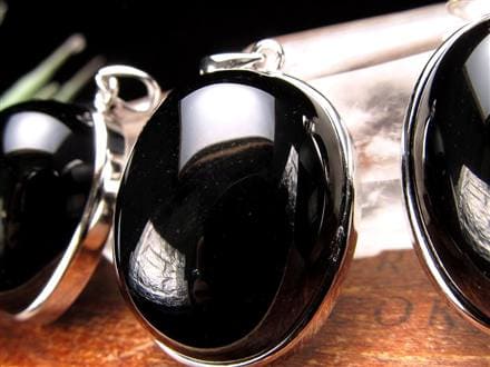 モリオン 黒水晶 チベット ペンダントトップ ネックレス