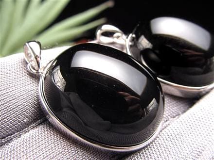 モリオン 黒水晶 チベット ペンダントトップ ネックレス