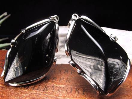 モリオン 黒水晶 チベット ペンダントトップ ネックレス