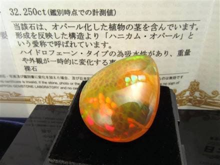オパール 蛋白石 カボション ハーレクイン 遊色