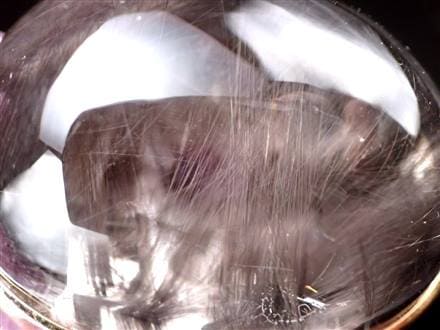 プラチナルチルクォーツ ペンダントトップ 18KG 18金ゴールド ブルッカイト