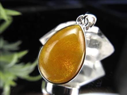 プクラジストーン ペンダント ネックレス イエロー サファイア