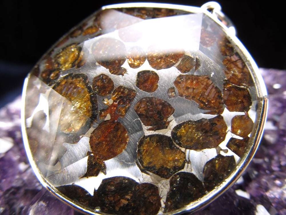 パラサイト隕石 アクセサリー ペンダントトップ 隕石 石鉄隕石