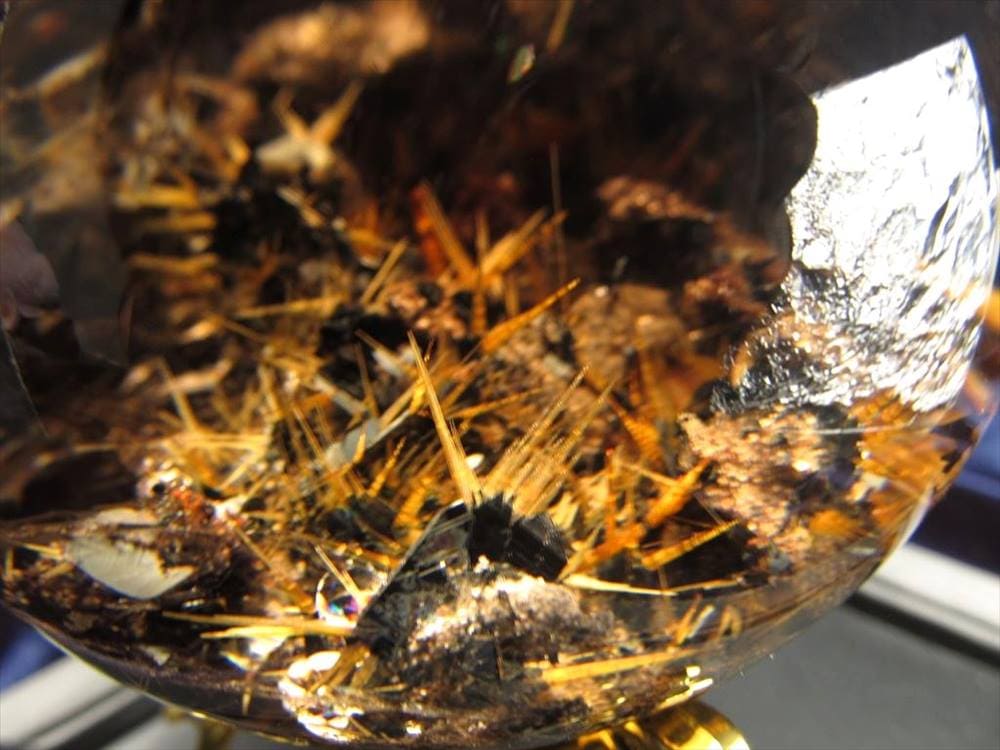 ゴールドルチルクォーツ ルチレイテッドクォーツ スモーキークオーツ スフィア 丸玉