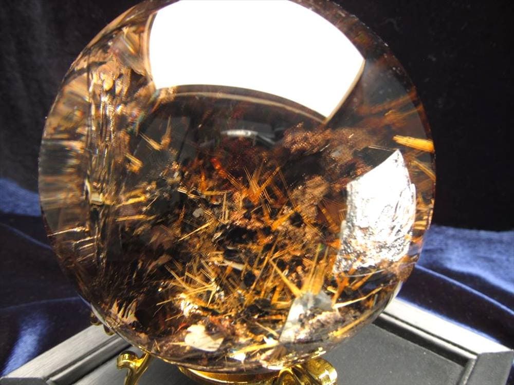 ゴールドルチルクォーツ ルチレイテッドクォーツ スモーキークオーツ スフィア 丸玉