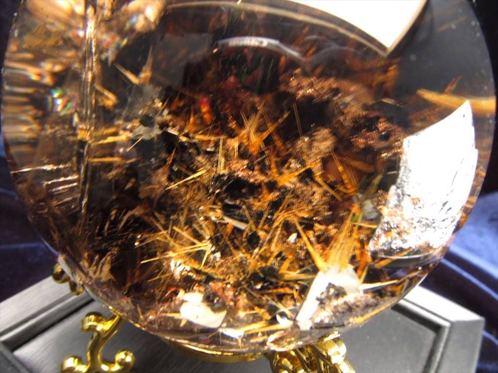 ゴールドルチルクォーツ ルチレイテッドクォーツ スモーキークオーツ スフィア 丸玉