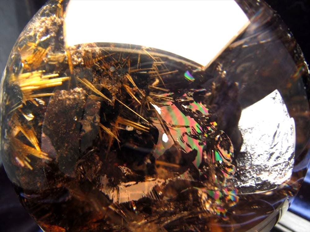 ゴールドルチルクォーツ ルチレイテッドクォーツ スモーキークオーツ スフィア 丸玉