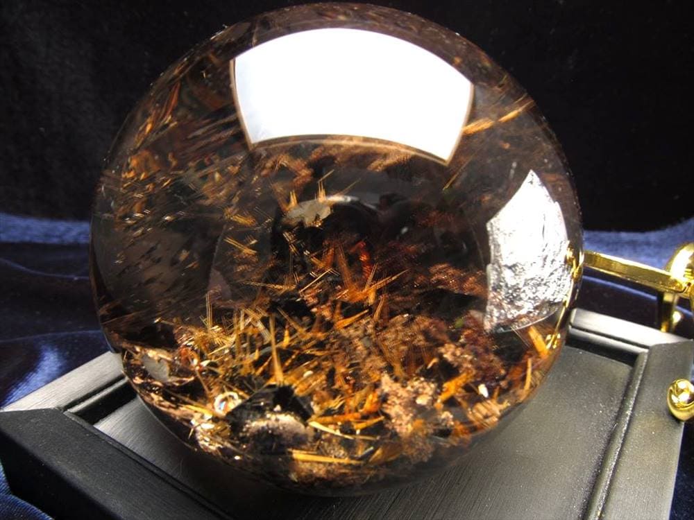 ゴールドルチルクォーツ ルチレイテッドクォーツ スモーキークオーツ スフィア 丸玉