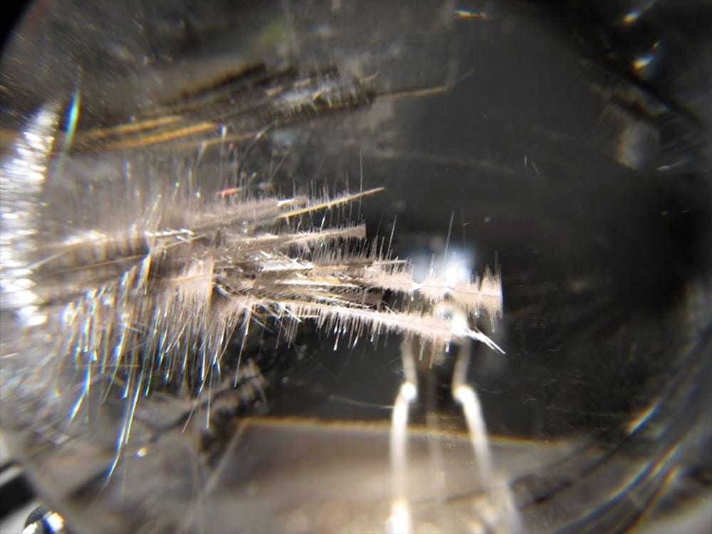 プラチナルチルクォーツ ルチレイテッドクォーツ ブルッカイト スフィア 丸玉