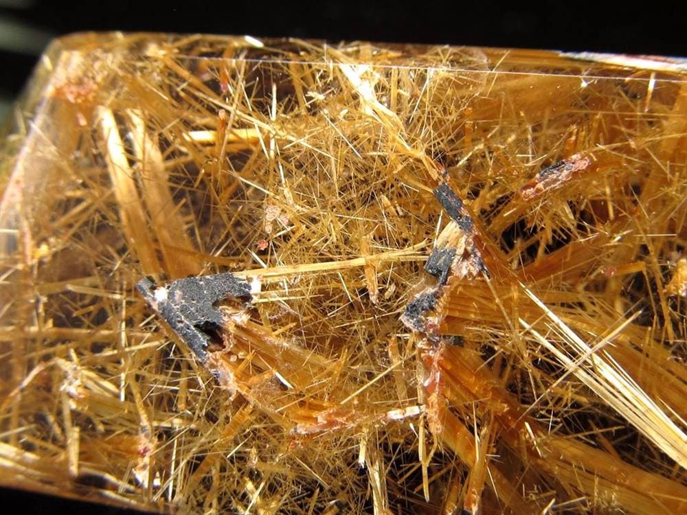 ルチル ゴールド 金針 置物 原石 金運