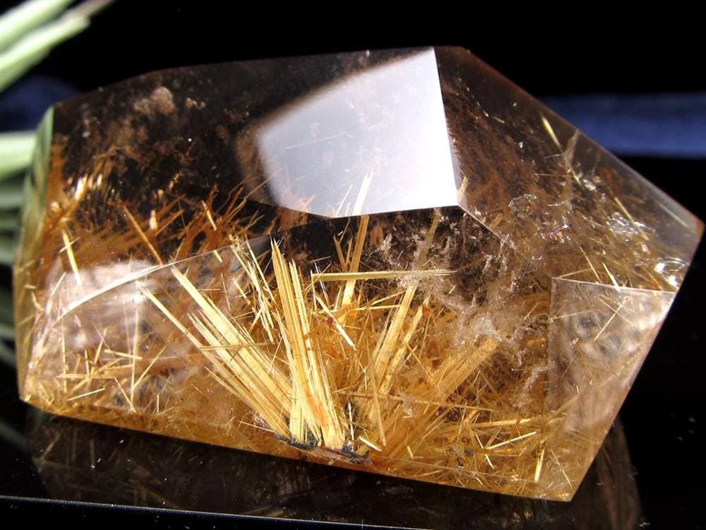 ルチル ゴールド 金針 置物 原石 金運