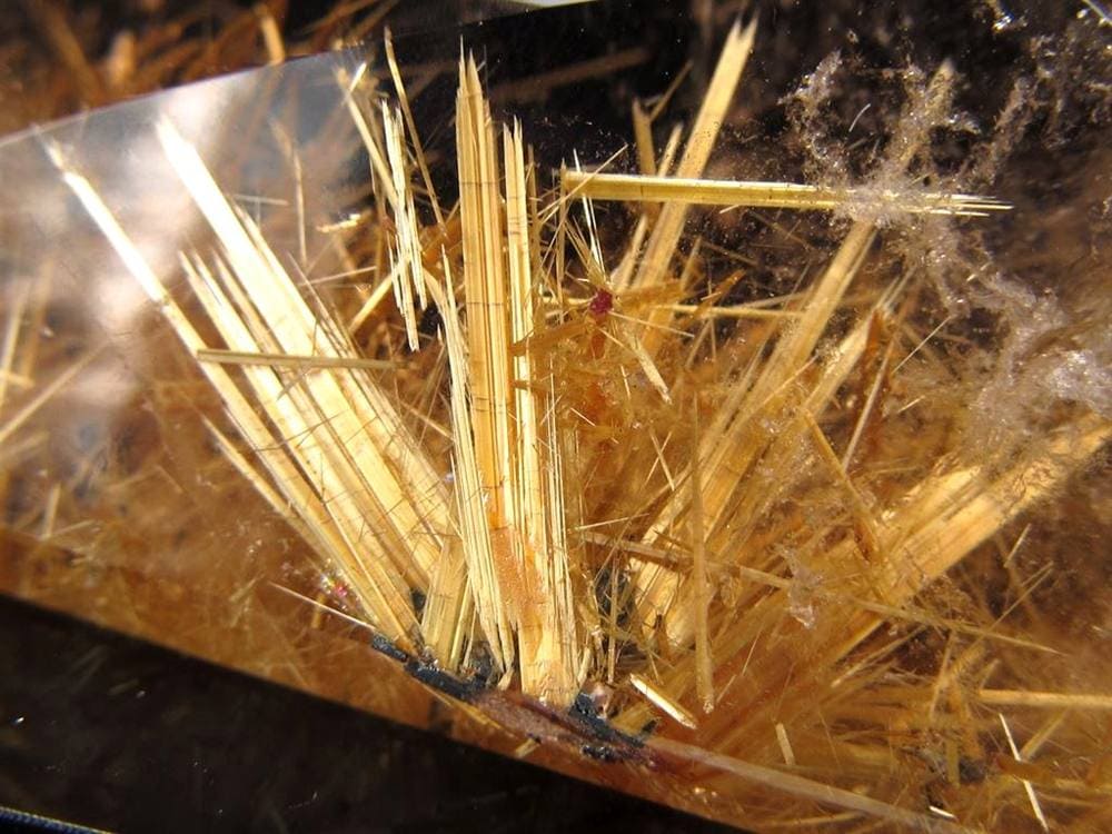 ルチル ゴールド 金針 置物 原石 金運