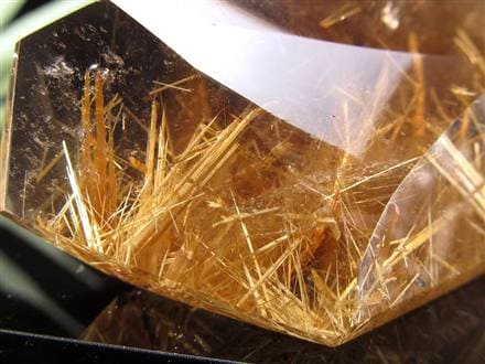 ルチル ゴールド 金針 置物 原石 金運