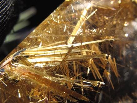 ルチル ゴールド 金針 置物 原石 金運