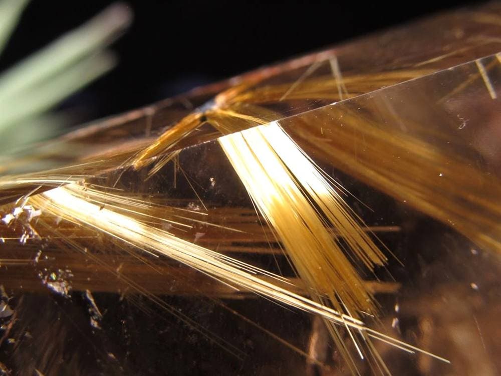 ルチル ゴールド 金針 置物 原石 金運