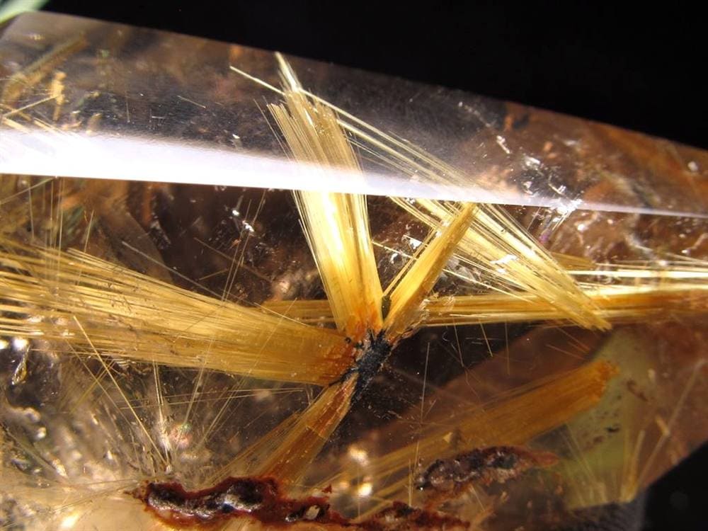 ルチル ゴールド 金針 置物 原石 金運