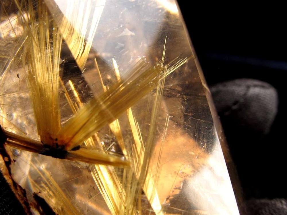 ルチル ゴールド 金針 置物 原石 金運