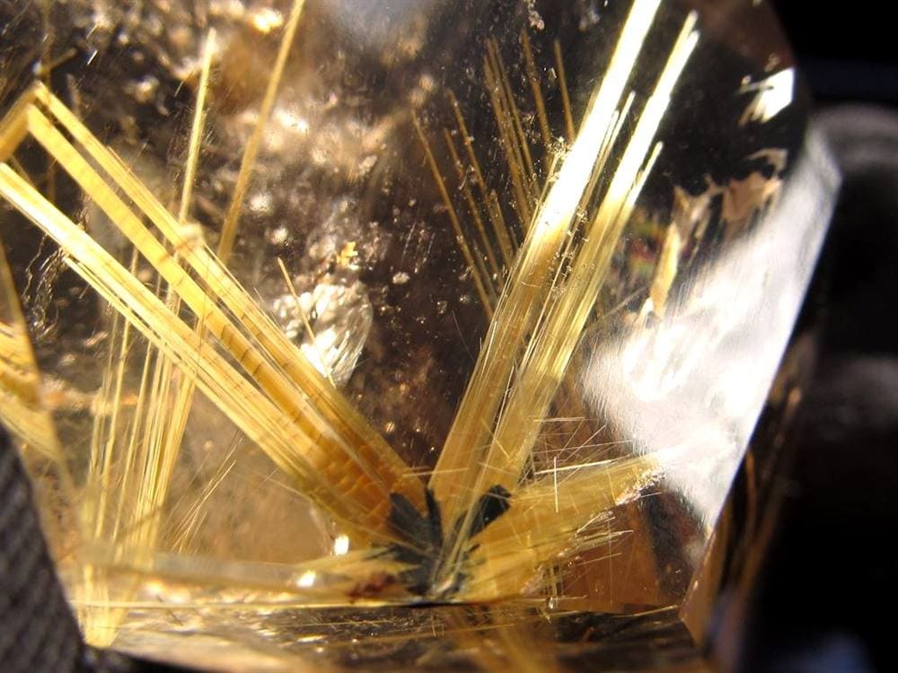 ルチル ゴールド 金針 置物 原石 金運