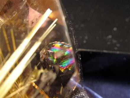 ルチル ゴールド 金針 置物 原石 金運