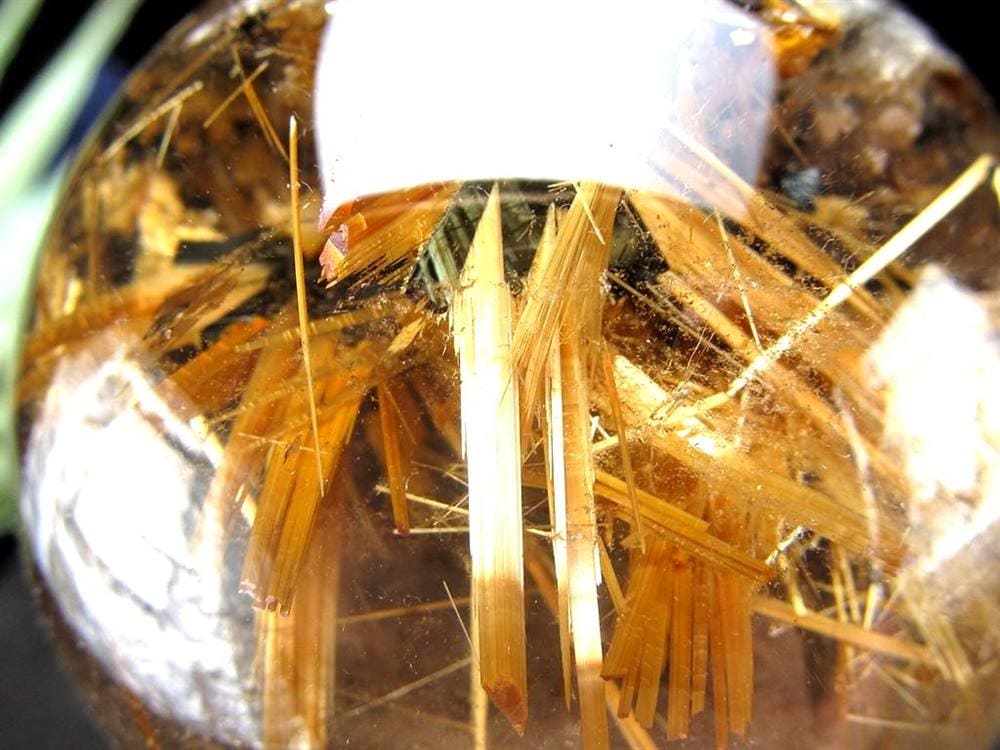 ゴールドルチルクォーツ 丸玉 スフィア 金針水晶 ルチル