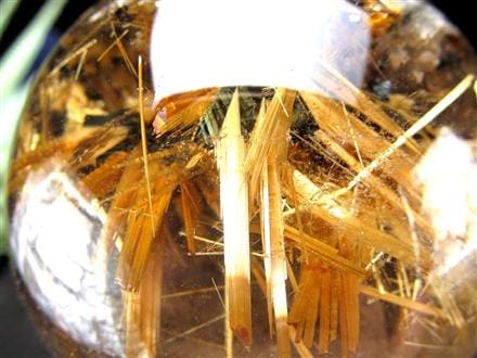 ゴールドルチルクォーツ 丸玉 スフィア 金針水晶 ルチル
