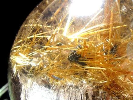 ゴールドルチルクォーツ 丸玉 スフィア 金針水晶 ルチル