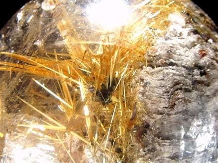 ゴールドルチルクォーツ 丸玉 スフィア 金針水晶 ルチル