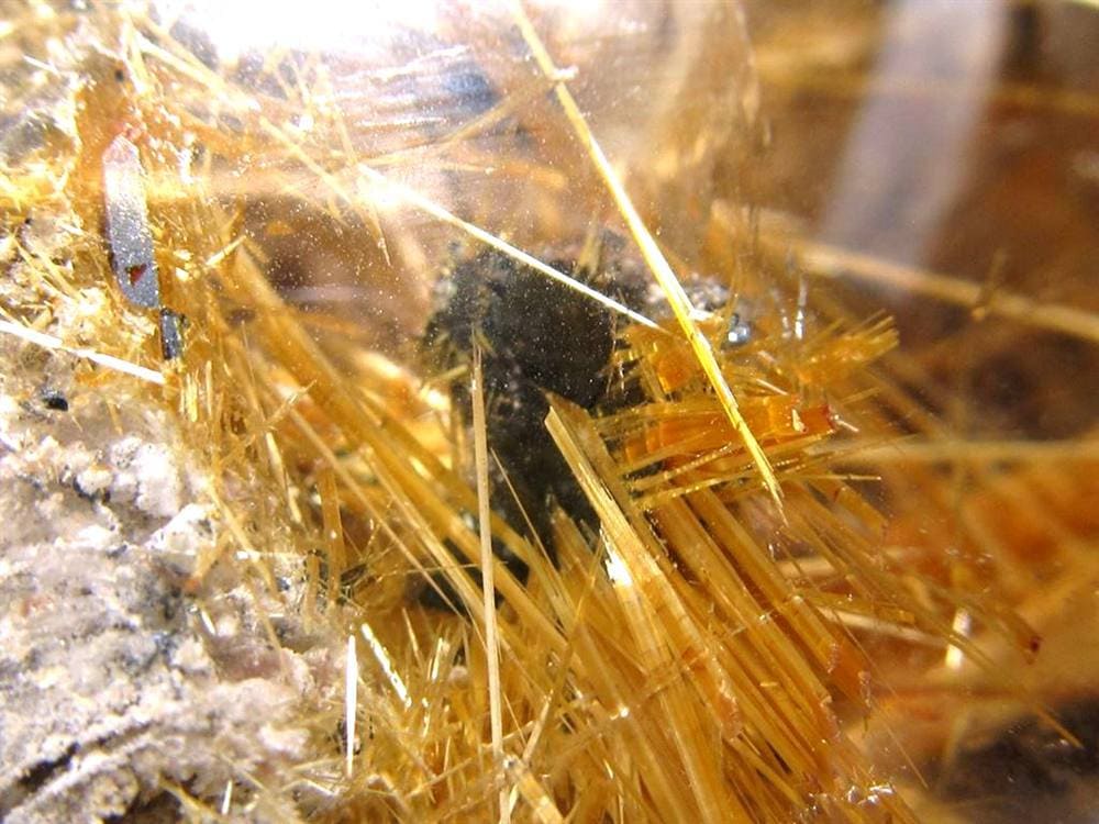 ゴールドルチルクォーツ 丸玉 スフィア 金針水晶 ルチル