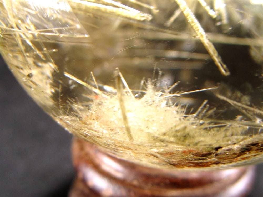 シルバールチルクォーツ 丸玉 スフィア 銀針水晶 ルチル