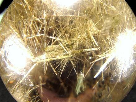 シルバールチルクォーツ 丸玉 スフィア 銀針水晶 ルチル