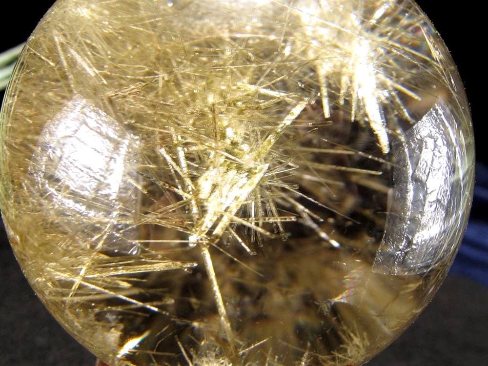 シルバールチルクォーツ 丸玉 スフィア 銀針水晶 ルチル